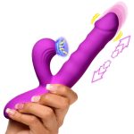 Thrust Wave Thrusting and Sucking Rabbit Vibrator - Purple - Image 5