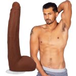 Signature Cocks - Alex Jones 11 Inch Cock With Removable Vac-U-Lock Suction Cup - Caramel - Image 6