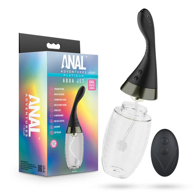 pTFPQTyk Anal Adventures Platinum - Aqua Jet - Black - Image 1