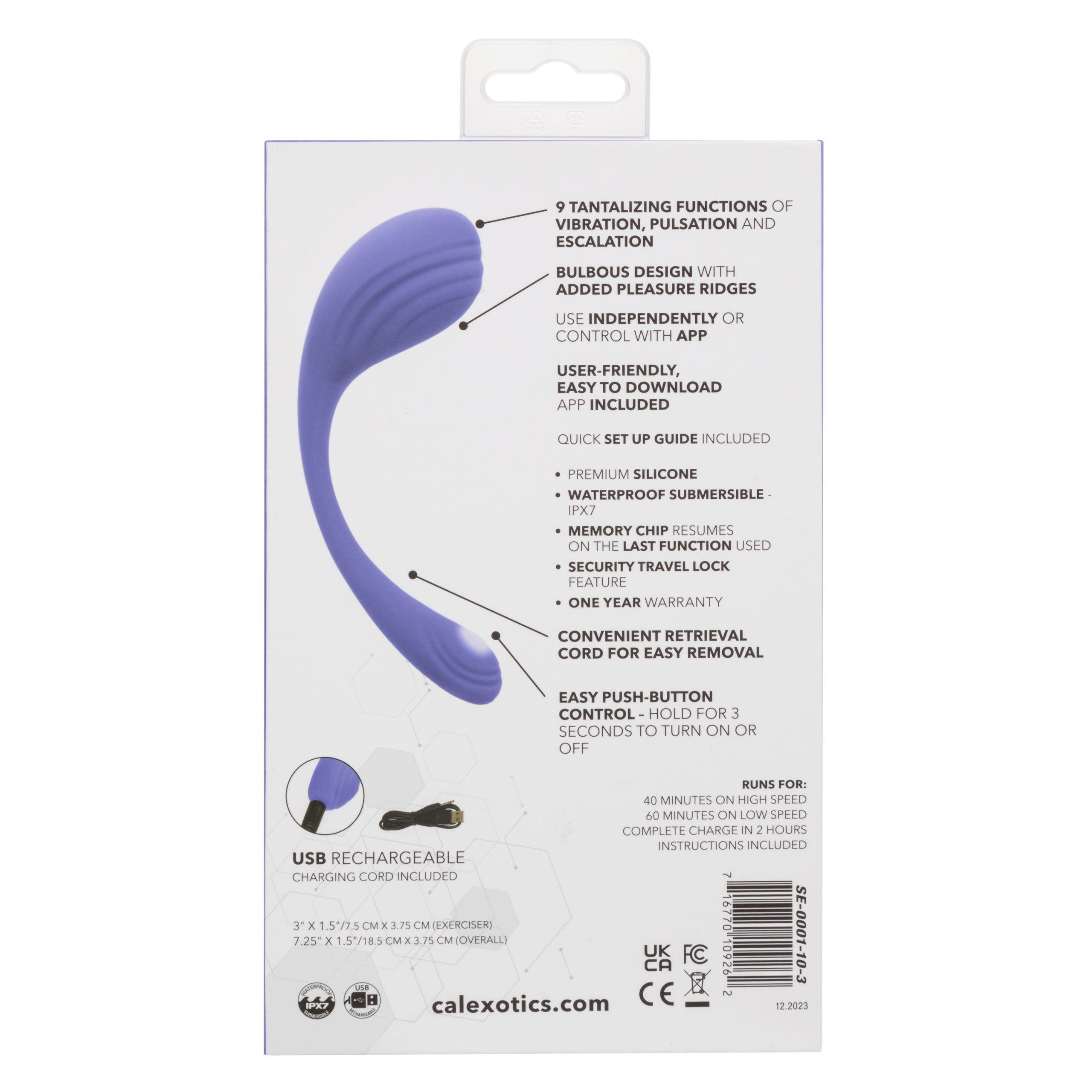 pWQo6tfysYiqAOPe3MHHUe3WM78IUyTo Calexotics Connect Kegel Exerciser - Periwinkle - Image 1