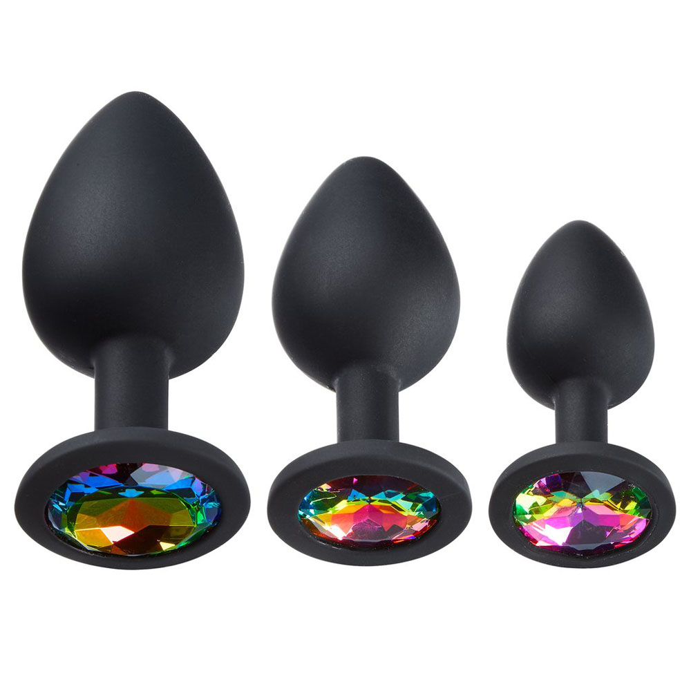 pamNz4IqAR6yMwx5TjQzETdY2TQVXoYj Cloud 9 Novelties Gems Silicone Anal Plug - Includes Small, Med & Large Size - Image 1