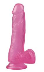 Get Lucky Jelly Love 9" Dildo - Pink - Image 2
