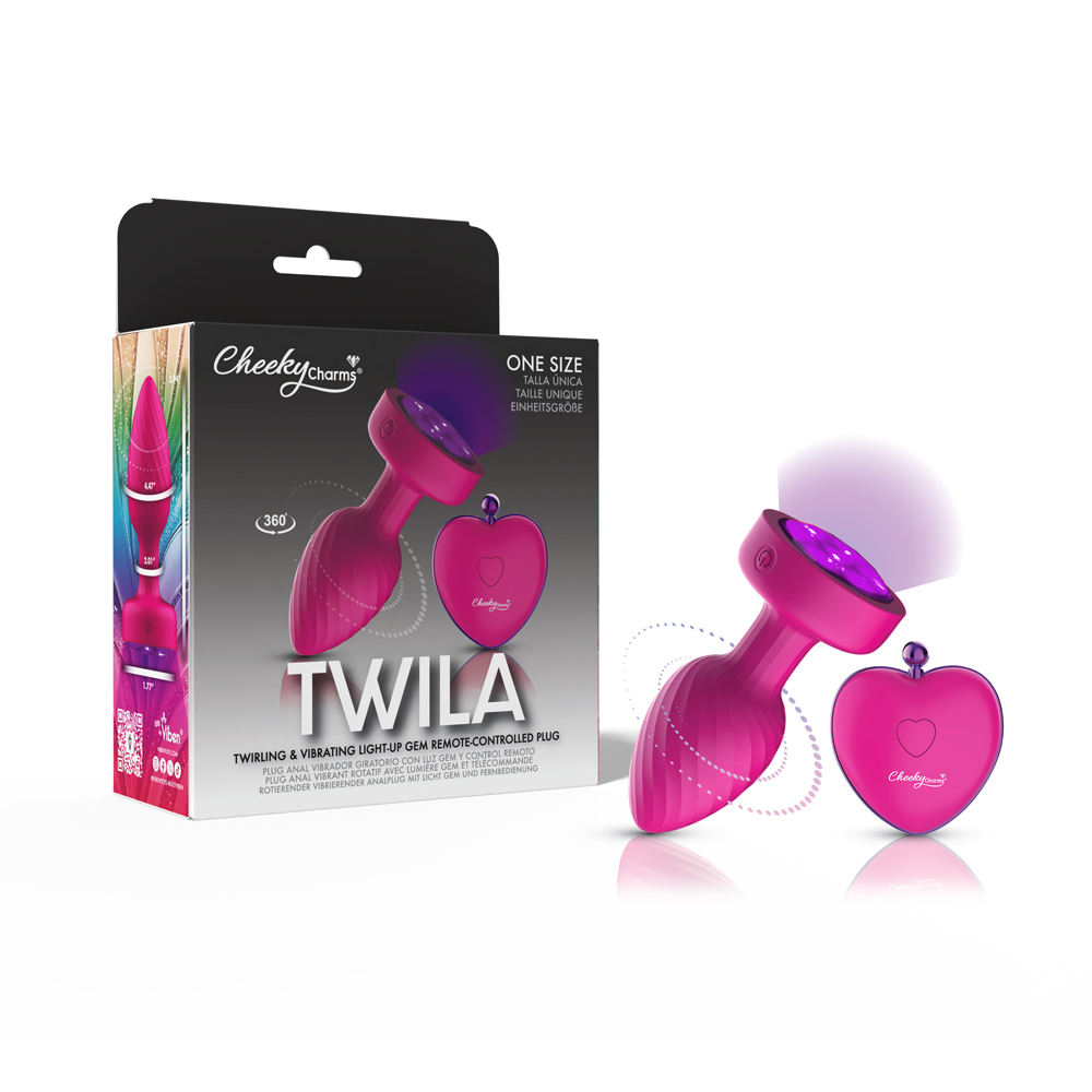 pnpSar6V Twila Twirling Purple Gem Light Up Vibrating Plug With Pnk Heart Remote - Image 1