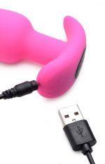 21x Silicone Butt Plug With Remote - Pink - Image 5