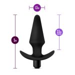Anal Adventures Platinum - Silicone Vibrating Plug - Black - Image 4