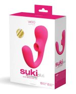 Suki Plus Rechargeable Dual Sonic Vibe - Foxy Pink - Image 2