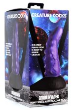 Orion Invader Veiny Space Alien Silicone Dildo - Purple - Image 7