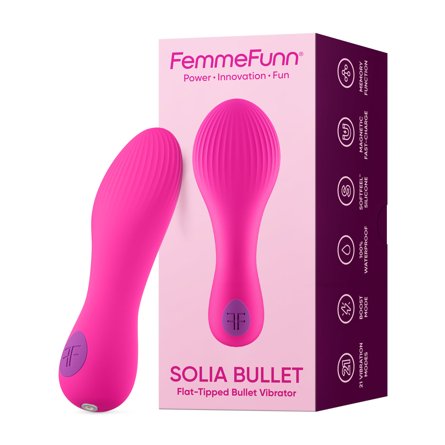 qB7pqaLl Solia Bullet Flat Tipped Vibrator - Pink - Image 1