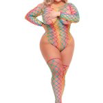 Taste the Rainbow Teddy and Thigh Hi Set - Rainbow