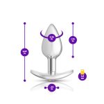 Silver Anchor Buttplug Kit - Clear Iridescent/pink - Image 8
