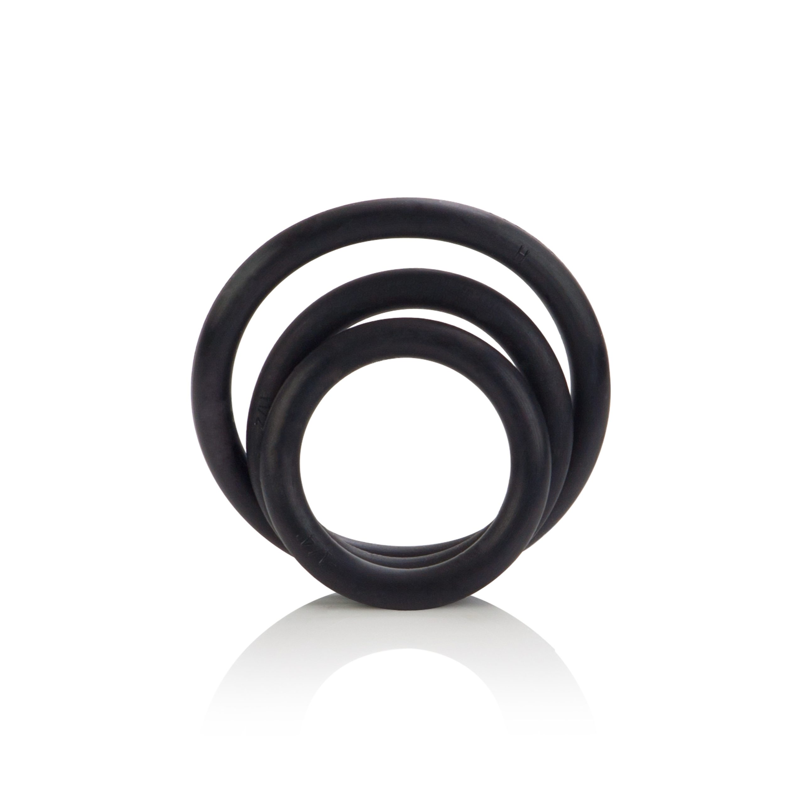 qNEhF9A0IzOAYO09FBRiMiJrzwA7NqYb Rubber Ring 3 Piece Set - Black - Image 1