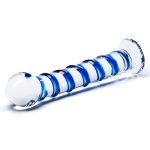 Blue Spiral Glass Dildo - Image 4