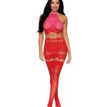 Garter Slip Dmnd - One Size - Red