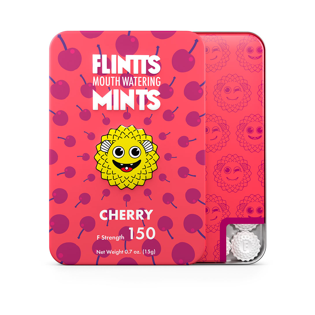 qRXhFrhPiPabFnBSOU6E5dhIwqlj6qW5 Flintts Mouth Watering Mints Cherry - F-Strength 150 - Image 1