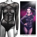 Radiance Long Sleeve Body Suit - One Size - Black - Image 3