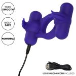Silicone Rechargeable Triple Orgasm Enhancer - Purple - Image 7