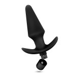 Anal Adventures Platinum - Silicone Vibrating Plug - Black - Image 2