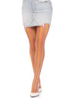 Rainbow Crochet Net Tights - One Size - Multicolor - Image 4