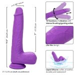 Rechargeable Gyrating and Thrusting Silicone Studs - Purple - Image 3