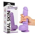 Get Lucky Real Skin Mr. Lavender 7.5" Dual Layer Dildo - Image 5