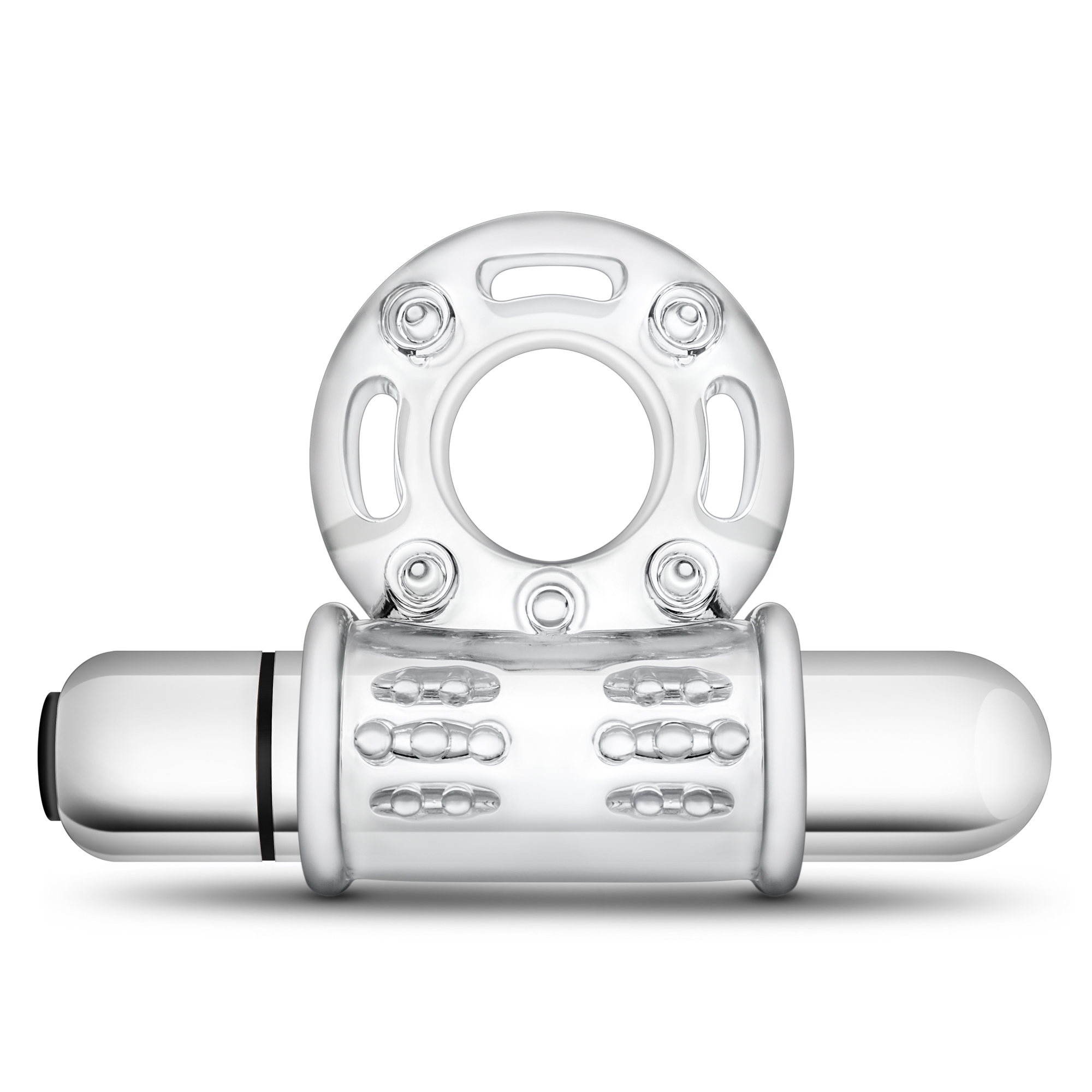 rM2cbYMLhnQgqm5jji4V0m41svbr61Is Stay Hard 10 Function Vibrating Bull Ring - Clear - Image 1