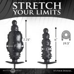 Ass Puffer Nubbed Inflatable Silicone Anal Plug - Black - Image 3