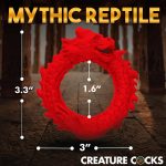 Rise of the Dragon Silicone Cock Ring - Red - Image 2