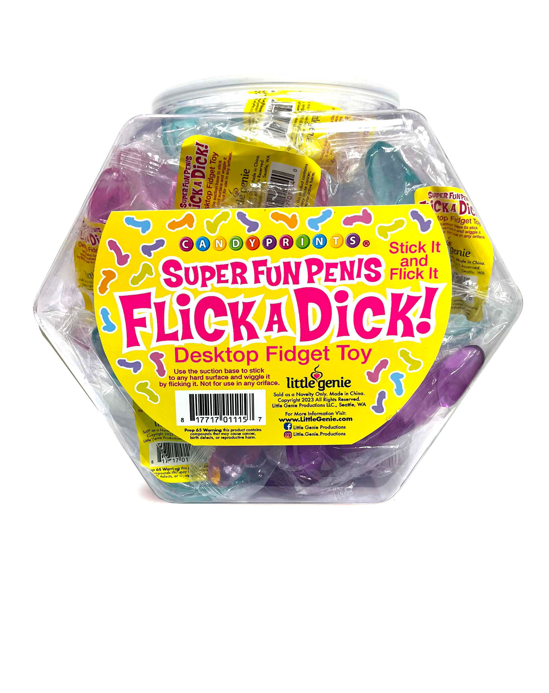 rYiHhzrWOHvm7JhSAdcfzt1TkHOyELle Flick a Dick - Desktop Fidget Toy - Display of 24 - Image 1