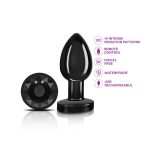 Vibrating Gunmetal Metal Remote Plug - Medium - Image 6