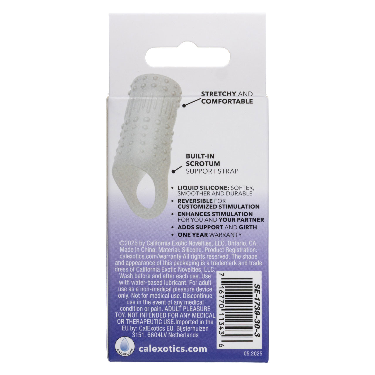 rdcI5GnT Basic Essentials Liquid Silicone Stimulation Enhancer - Clear - Image 1