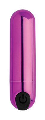 10x Rechargeable Vibrating Metallic Bullet - Purple - Image 6