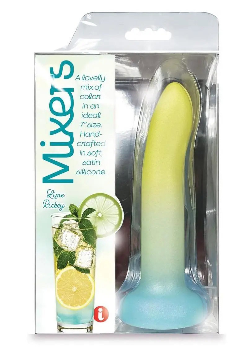 rnNJocRM Mixers Lime Rickey 8" Dildo - Yellow Mint Blue - Image 1