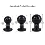 Round Butt Plug 3 Piece Set - Black - Image 3