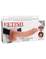 Fetish Fantasy Series 9 Inch Hollow Strap-on With Balls - Flesh - Image 4