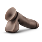 Dr. Skin Glide - 7 Inch Self Lubricating Dildo With Balls - Chocolate - Image 4