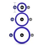 Performance - Vs4 Pure Premium Silicone Cockring Set - Indigo - Image 4