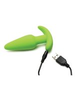 Glow in the Dark Butt Plug With Remote - Green - Image 3