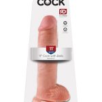 King Cock 11-Inch Cock With Balls - Flesh