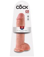 King Cock 11-Inch Cock With Balls - Flesh - Image 4