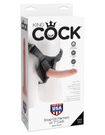 King Cock Strap on Harness With 7 Inch Cock - Flesh - Image 4