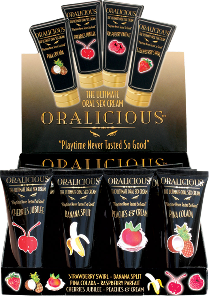 tAT7wKWkABK2guwp7dbAibMEm8W0GuRF Oralicious - 24 Piece P.O.P. Display - 2 Fl. Oz. Tubes - Assorted Flavors - Image 1