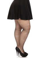 Colby Rhinestone Fishnet Tights - 1x/2x - Black - Image 3