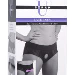 Lace Envy Black Crotchless Panty Harness - S/m