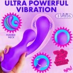 Gyro Rabbit Silicone Vibrator - Purple - Image 3
