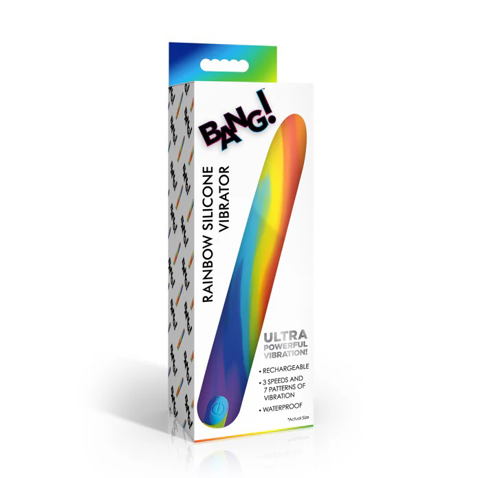 tVz8FBnX Rainbow Silicone Vibrator - Image 1