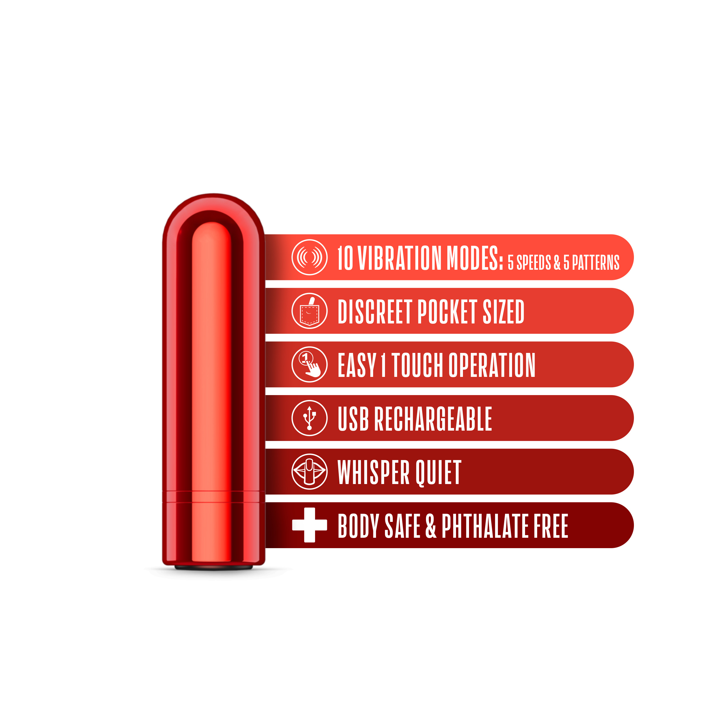 taYnc3OjZ7i6dgO7Ue9RXylofgqlDRTM Kool Vibes - Rechargeable Mini Bullet - Cherry - Image 1