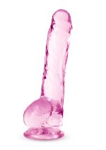 Naturally Yours - 8 Inch Crystalline Dildo - Rose - Image 2