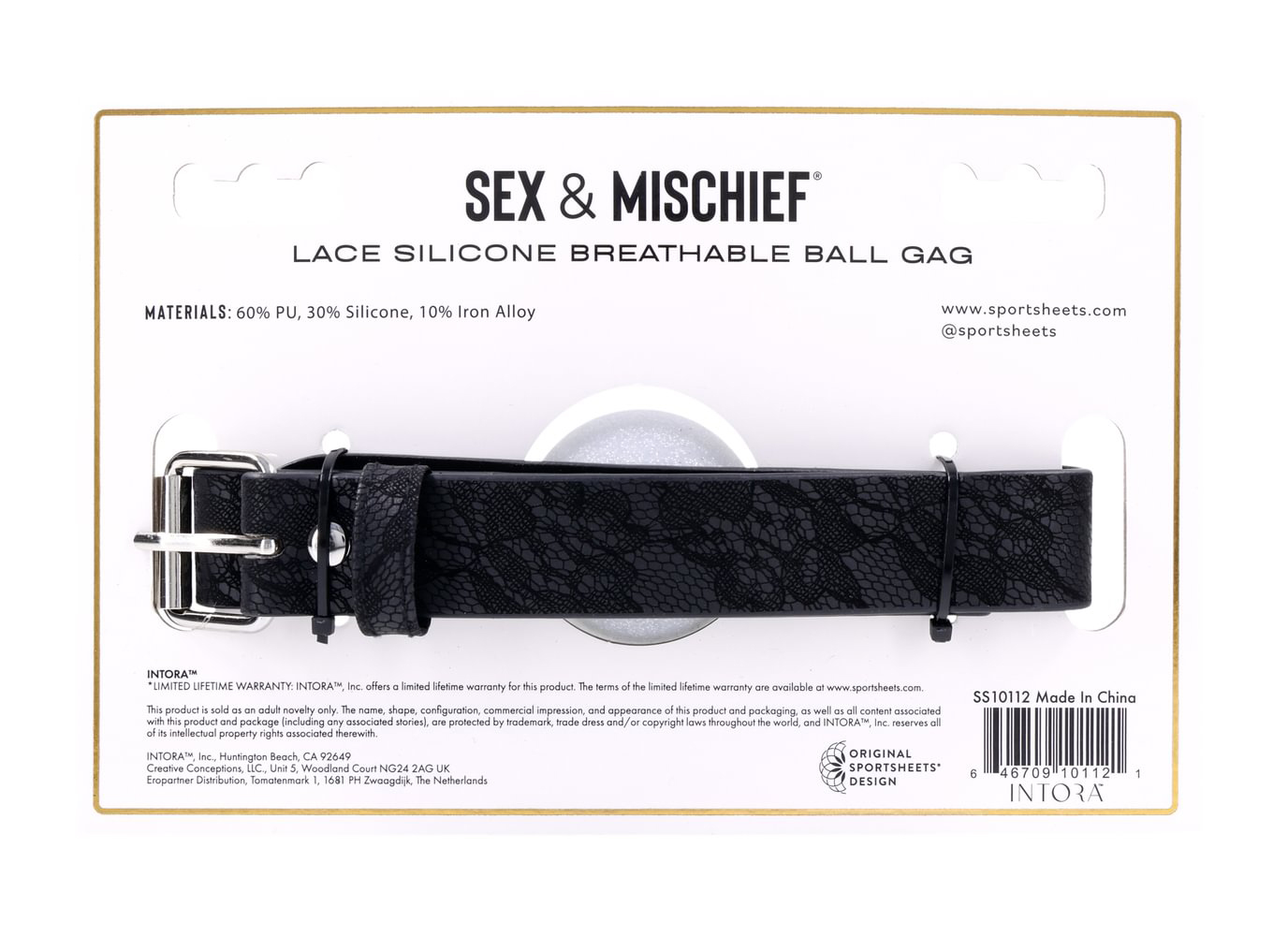 tzz1FkUR Lace Silicone Breathable Ball Gag - Image 1