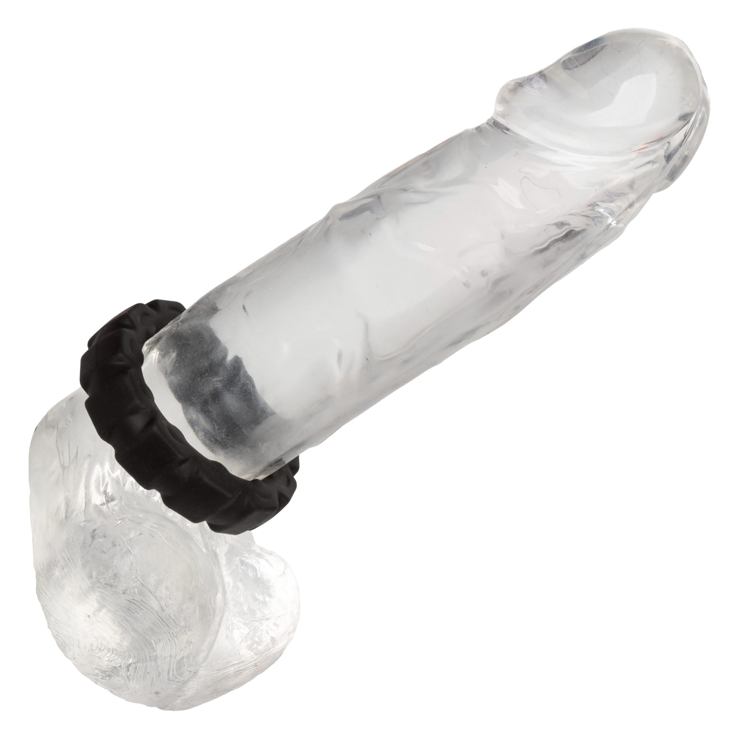 uCelJY0MDIvNq1llfGBB191rOMH2aBGD Alpha Liquid Silicone Prolong Tread Ring - Black - Image 1