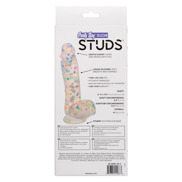 uMwLCdQY Party Boy Silicone Studs 6"/15.25 Cm - Image 1
